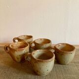 Lot of 5 cups sandstone