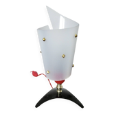 Lampe tripode en perspex, Bakelite et laiton, années 50 ou 60, France