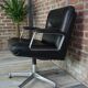 Fauteuil de bureau en cuir " Vaghi "design italien