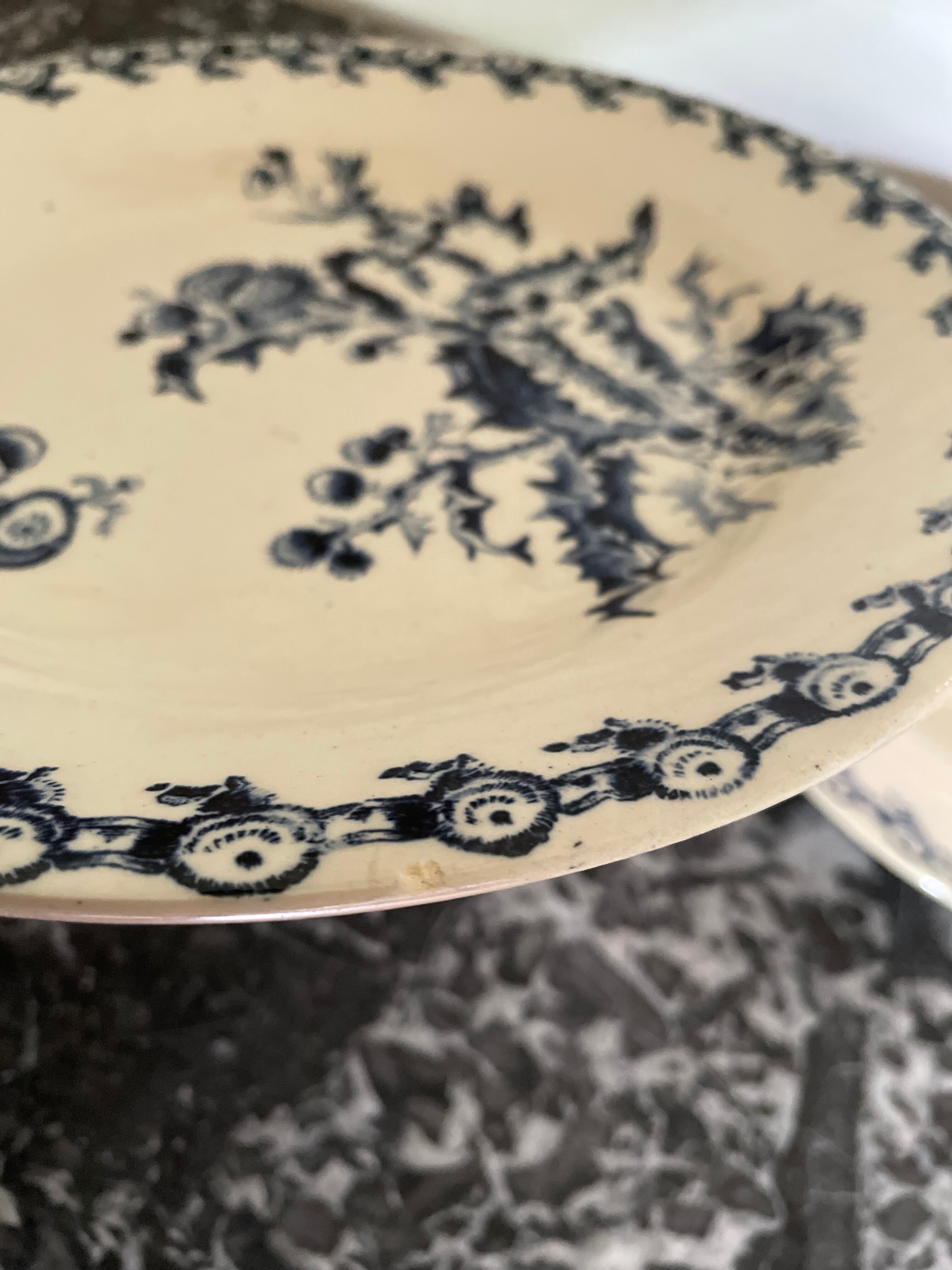 Flat plates Gien thistles