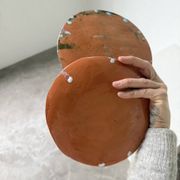 Pair of Vallauris ceramic dinner plates