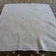 Old table service in silky flax damask, 1 tablecloth + 12 napkins monogrammed GD on the tablecloth and napkins