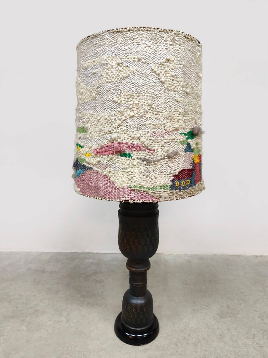 Italian vintage ceramic table lamp Bitossi XL Aldo Londi