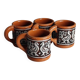 Tasses en terre cuite