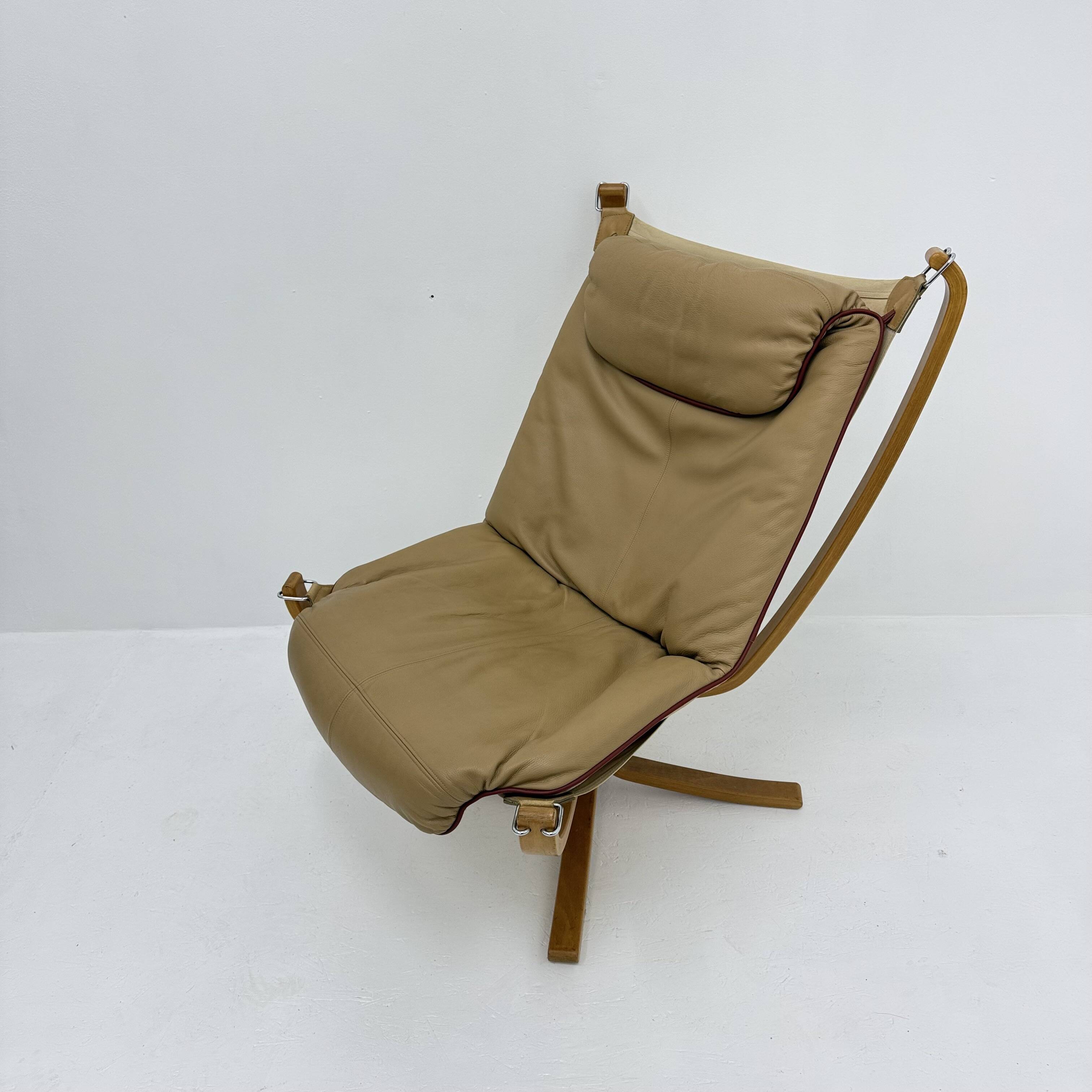 Falcon Leather Lounge Chair by Sigurd Ressel for Vatne Møbler, 1970s
