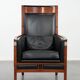 Beautiful and very comfortable black Art Deco design armchair