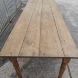 Farmhouse table turned foot and light wood 250cm