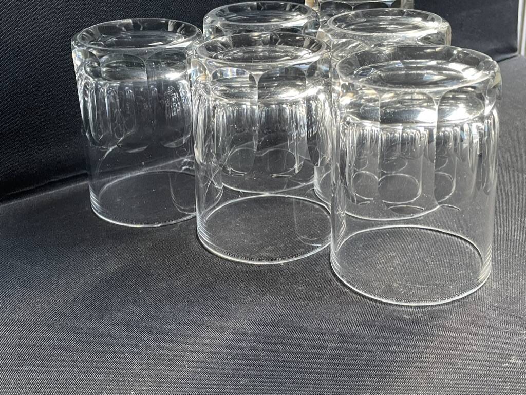 6 Baccarat whiskey tumblers – ½ strong crystal - Art Nouveau