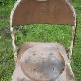 Folding metal chairs