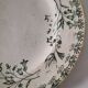 Antique ironstone plate with green floral decoration, circa 1900