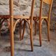 Ensemble de 6 chaises bistrot françaises vintage en bois courbé par Luterma, vers 1950–1970