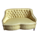 Petite banquette crapaud capitonnée