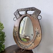 Brutalist handcrafted mirror "horse"