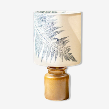 Sandstone mustard pot lamp - fern pattern