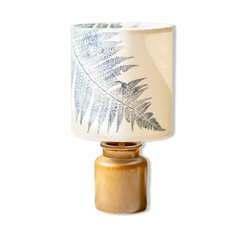 Sandstone mustard pot lamp - fern pattern