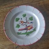 Antique plate with birds
