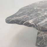 Italian marble leaf shape coffee table, 1980's