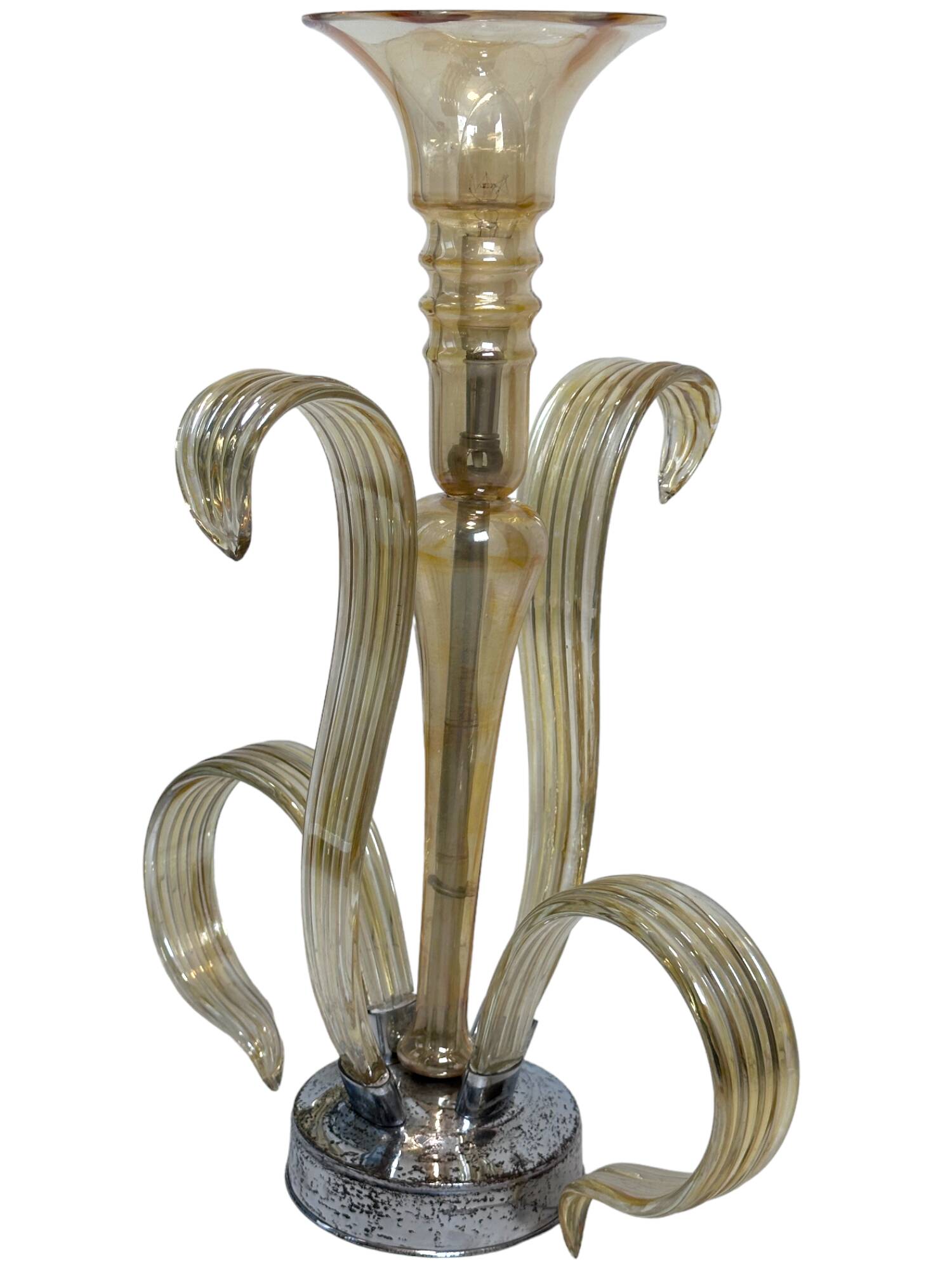 Murano glass sculpture lamp – attributed to Galliano Ferro, 1970s