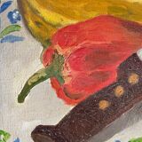 Still life oil on canvas with vegetables