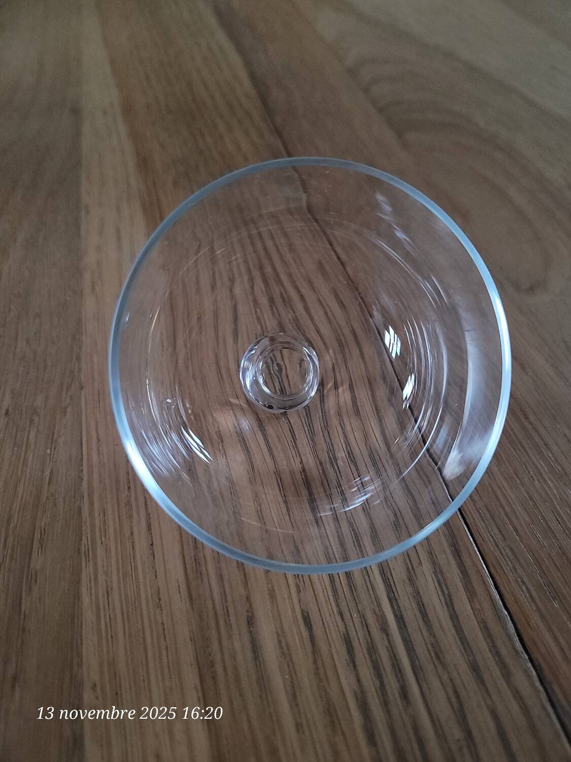 Butter dish with crystal glass dome