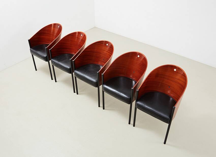 Philippe Starck Set of 5 Costes Dining Chairs for Driade Aleph Italy 1984
