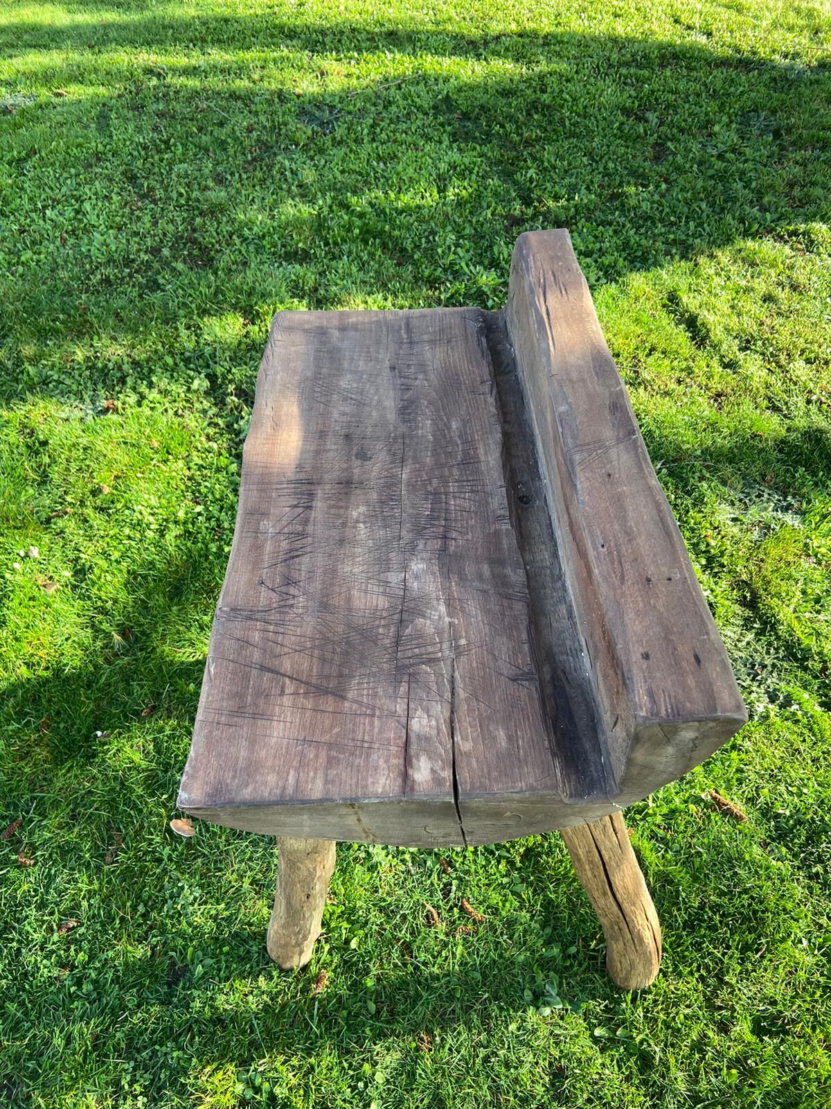 Primitive wooden butcher's ball