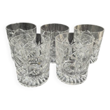 5 Whiskey glasses – Cut crystal