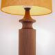Grandes lampes de table danoises en teck des années 50, ensemble de 2