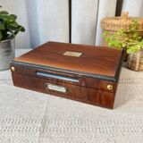 Wooden and brass box