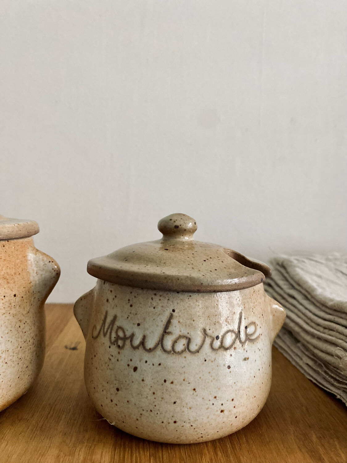 Antique stoneware spice pots