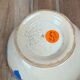 Old ceramic bowl – blue and burgundy floral decoration