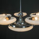 6-flamming art deco chrome-plated chandelier, 1930