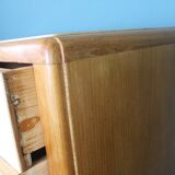 Elegant cassettiera in wood, restored, Italia 1950s, in good conditions