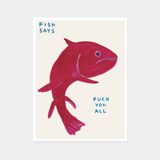 David Shrigley, Le poisson dit « Allez tous vous faire foutre », 2021