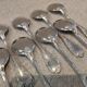10 silver-plated ice cream scoops, Christofle Marly silversmith, engraved HBC