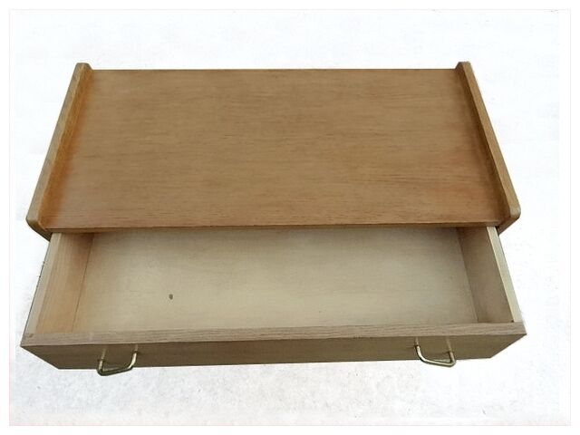 Renovated vintage chest of drawers 1960s golden oak compass feet