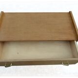 Renovated vintage chest of drawers 1960s golden oak compass feet