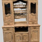 Louis XV style two-part sideboard in solid oak, 20th century