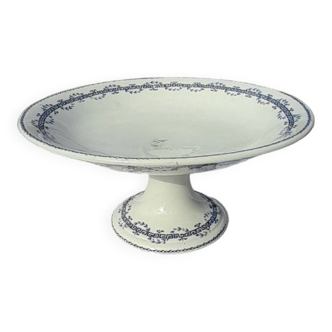 Compote bowl in opaque Gien porcelain, Austerlitz model Terre de fer diam.