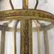 Lantern round brass and glass 1900 Louis XVI