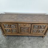 Brutalist sideboard in the spirit of Dudouyt.