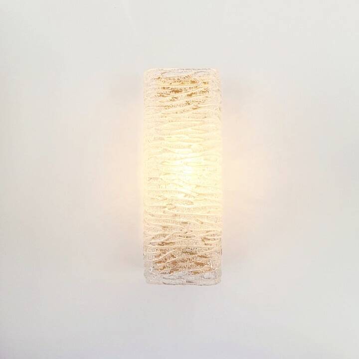 Mid-Century Murano Ice Glass Wall Light from Kaiser Leuchten, Germany, 1960