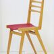 Set of 4 chairs Bistro zazu red vintage oak French mid-century modern chairs