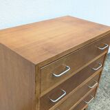 Vintage 1960s chest of drawers with compass foot