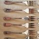 12 dessert forks + stainless steel pie shovel knife