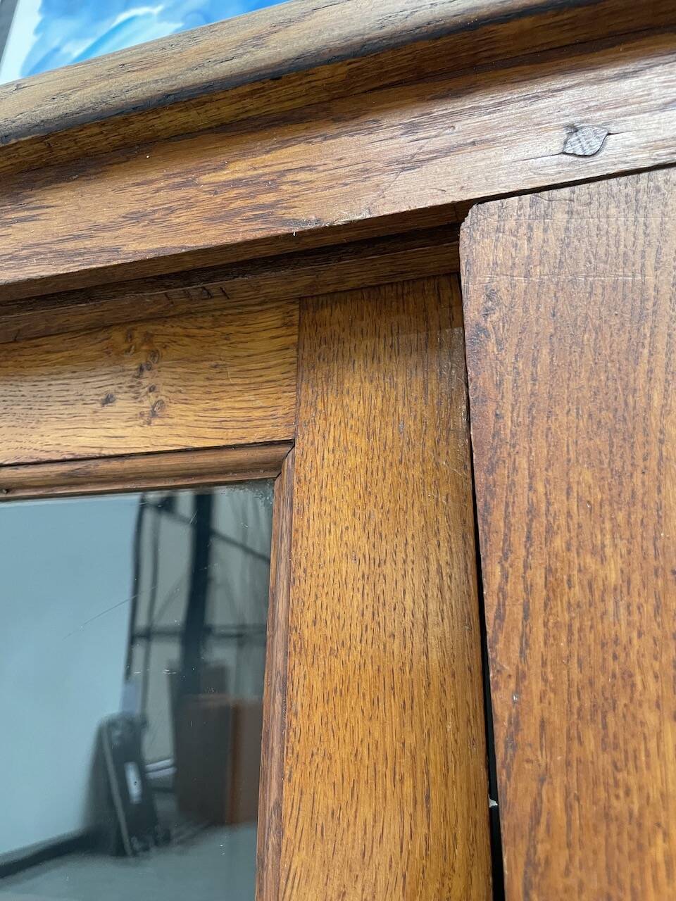 Enfilade de métier XXL chêne portes vitrées