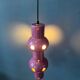 Suspension vintage en céramique rose violette West Germany