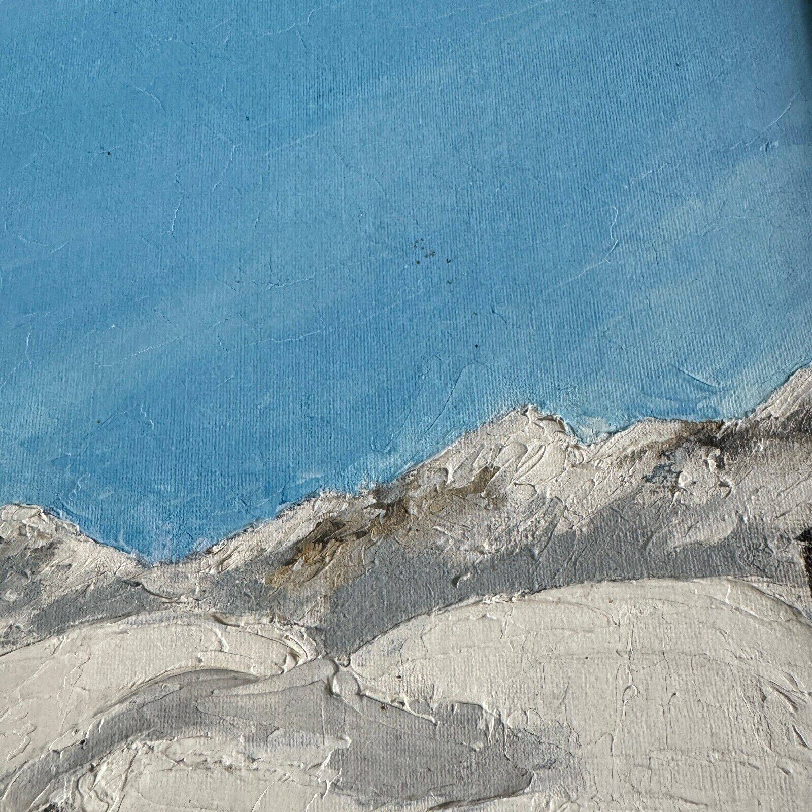 Oil on canvas mountain landscape Val d'Isère by P. de Fourran 1950