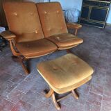 Vintage velvet bench