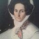 Old portrait painting oil on canvas "lady with lace cap" 19th